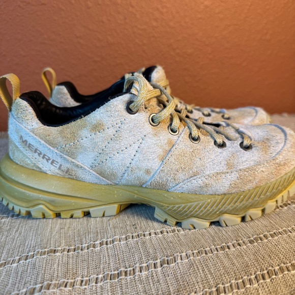 NWOT Merrell MQM Ace LTE FP gold leather hiking shoes - Picture 4 of 12